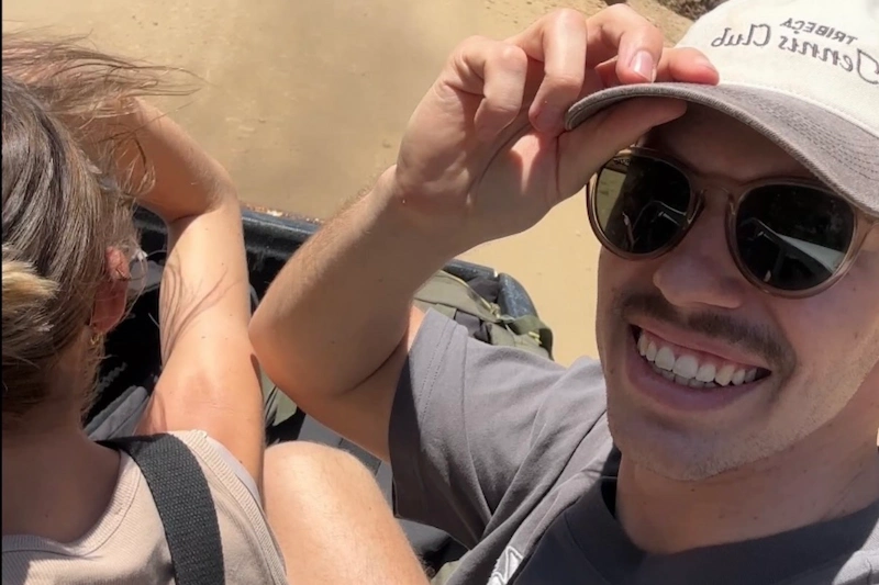 Per Anhalter auf dem Weg nach El Tránsito.