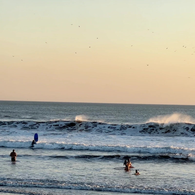 Sunset at the beach in El Tránsito.