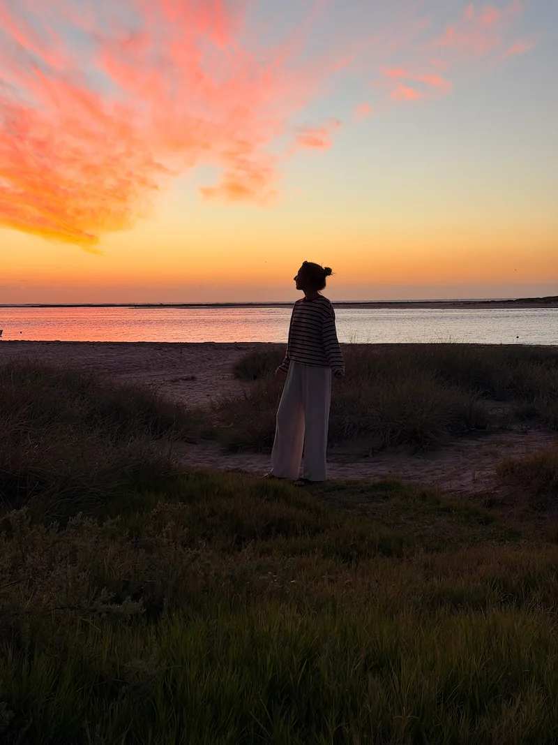 Shore of Kalbarri at sunset.